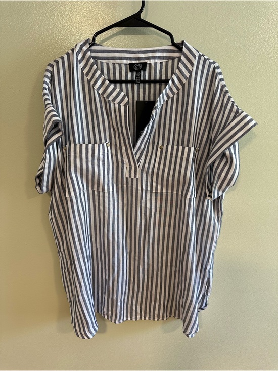 Jones New York Tops - Jones New York Signature Striped Woven Top | 1X | NWT